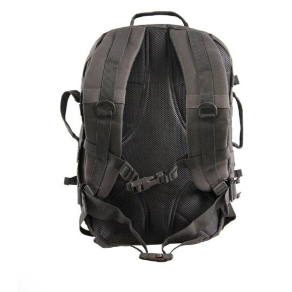 Highland Tactical MAJOR Hydration Compatible Nylon Molle Backpack, Charcoal Gray